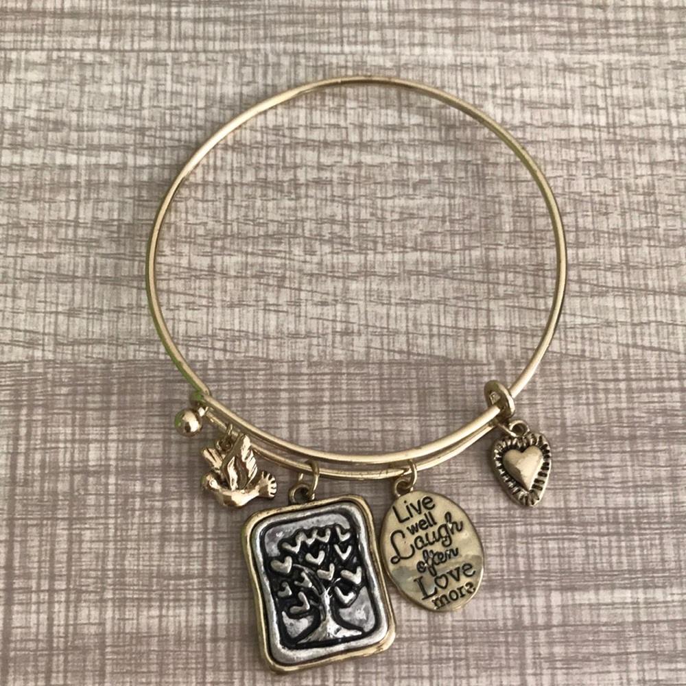Gold charm bracelet